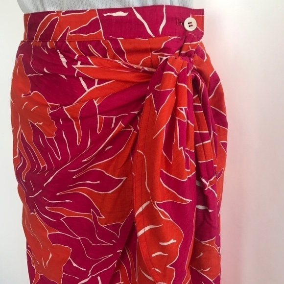 🌺Liz Claiborne Hawaiian Pink/Orange Maxi S - Picture 7 of 8